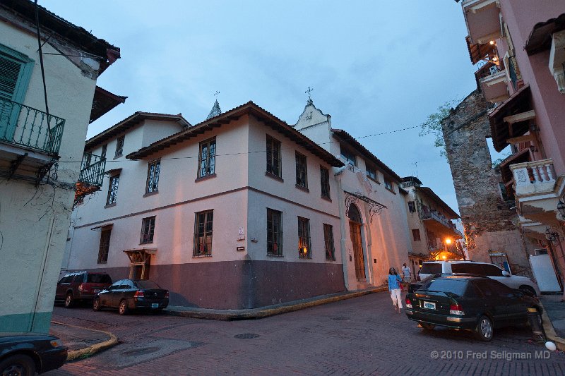 20101201_185644 D3.jpg - Casco Viejo (from Plaza Bolivar).  The church is probably Iglesia San Felipe de Neri, one of the first churches built in Casco Viejo